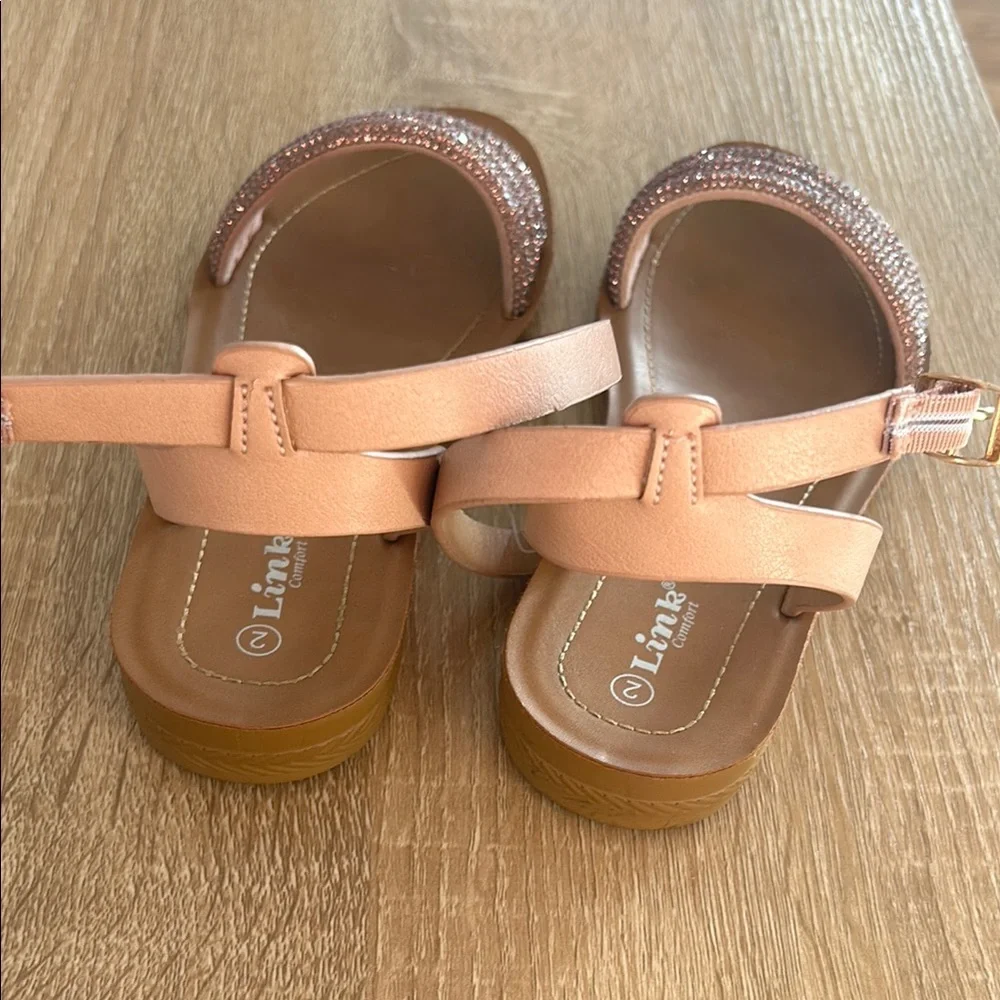 Girls kids Pink sparkler Sandals size 2y childrens summer straps